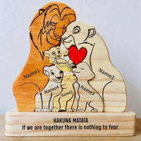 Puzzle Wooden Lion Puzzle Home Decor Thanksgiving Christmas Warm Gifts