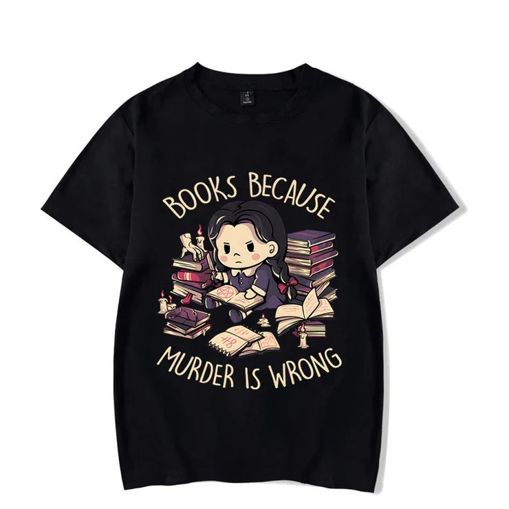 Wrong Letter Women Short Sleeves Harajuku Fashion Oversize Study Tee