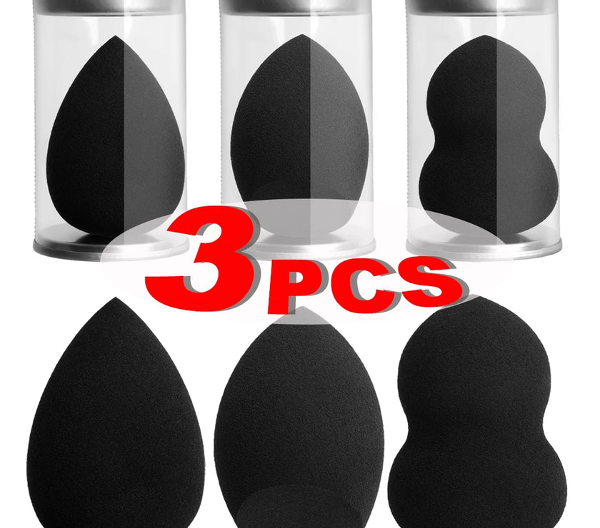 1Pcs Black Makeup Sponge Puff Beauty Egg Face Foundation Powder Cream Sponges Cosmetic Puff Powder Puff Makeup Beauty Tools