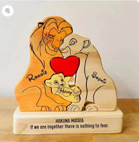 Puzzle Wooden Lion Puzzle Home Decor Thanksgiving Christmas Warm Gifts