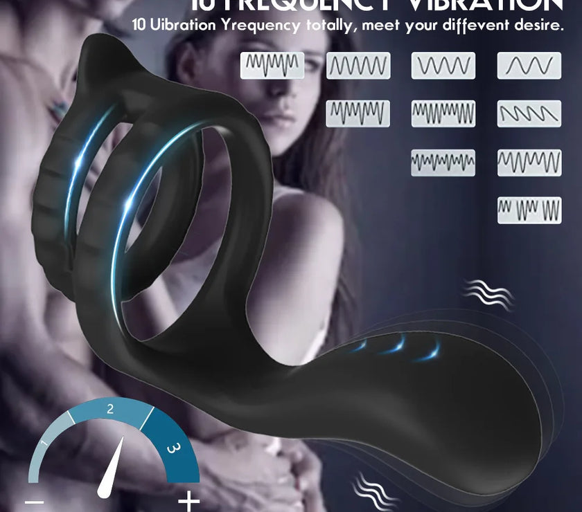 Sensualex Men Novelty Toys Delayed Ejaculation Vibrate Penis Rings Cock Ring Men Chastity Cage Sex Toy Couple Men'