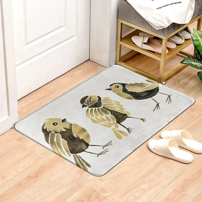 House entrance carpet Home door mat Modern Ground mat bird Nordic style Room Bath mat Foot bathroom