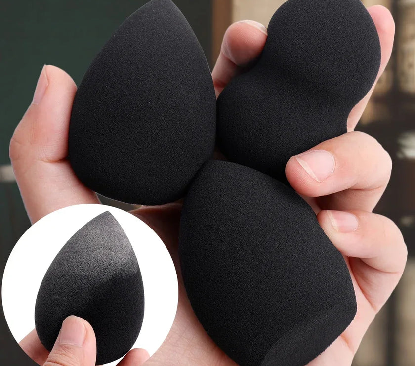 1Pcs Black Makeup Sponge Puff Beauty Egg Face Foundation Powder Cream Sponges Cosmetic Puff Powder Puff Makeup Beauty Tools