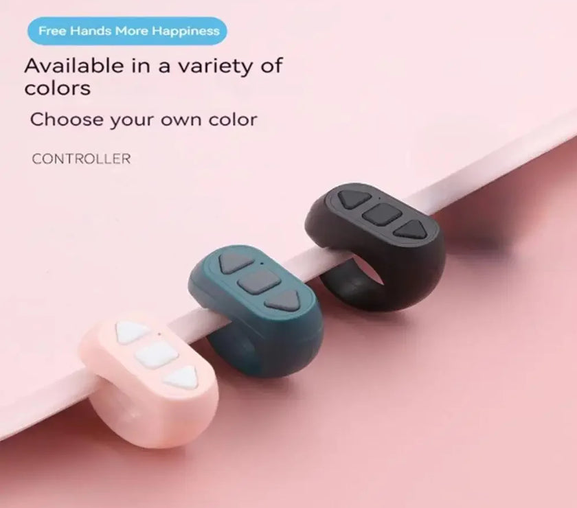 Fingertip Controller Wireless Bluetooth Mobile Selfie Lazy Artifac Tiktok Remote Control Ring Mobile Phone