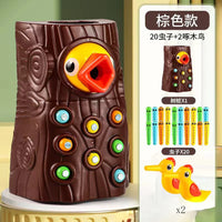 Children Woodpecker Catch Worms Toy Toddler Kids Magnetic Games