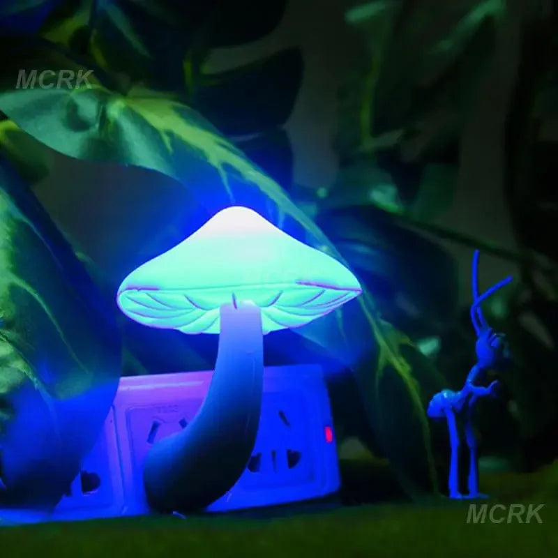 Light Control Night Light Wholesale Yellow Light Worm Mushroom Light Control Night Light Home Decor