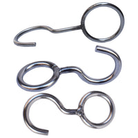 2pcs Alloy Pipe Hook Clothes Rod Windproof Hook Movable Hook Kitchen Bathroom Round Pipe Hook Home Organization
