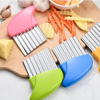 Creative Potato Chip Slicer Cutter Vegetable Fruit Corrugated Wavy Knife French Fries Potato Cutter Kitchen Gadget Accessories
