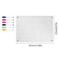 Monthly Board Calendar Monthly Board Reusable Magnetic Fridge Calendars with Scratch-proof Boards Marker Pens Stay Organized