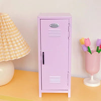 2-layer INS Wind Pink Desktop Storage Cabinet Home Bedroom Desktop Storage Iron Box Cosmetics Jewelry Storage Organization Rack