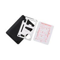 Outdoor Multifunction Tool Set Card Style Bottle Opener Survive Gear Multipurpose Gadget Wrench Sawtooth Screwdriver Wallet Kit