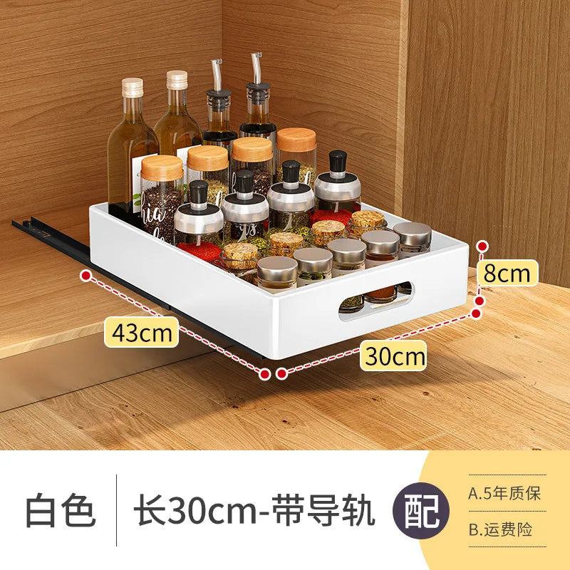 Drawer Dish Rack Kitchen Storage Sliding Bowls Dishes Drainer Storage Rack Sink Cabinet Organizer Tableware