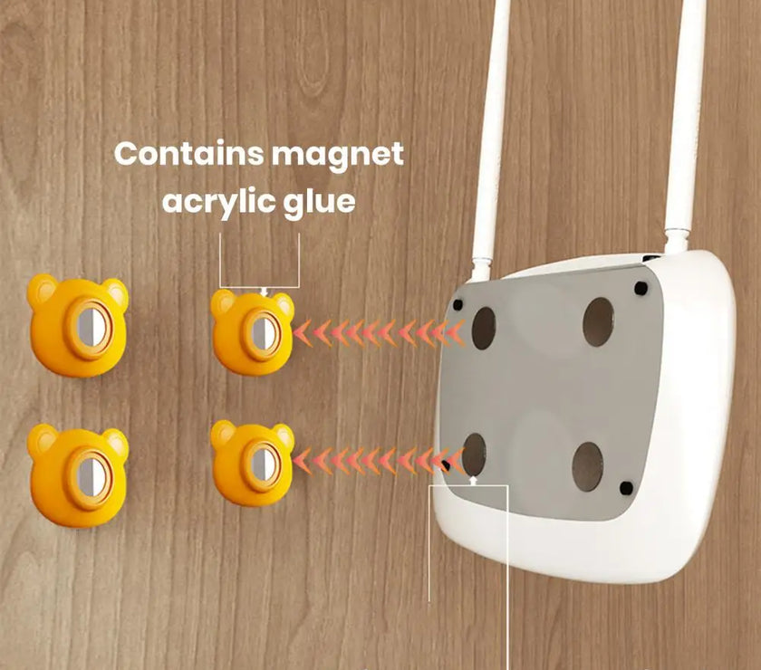 Cartoon Bear Shape Hook No Damage Wall Hook Adorable Cartoon Bear Magnetic Hooks for Home Organization Remote Control Storage