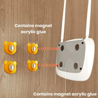 Cartoon Bear Shape Hook No Damage Wall Hook Adorable Cartoon Bear Magnetic Hooks for Home Organization Remote Control Storage