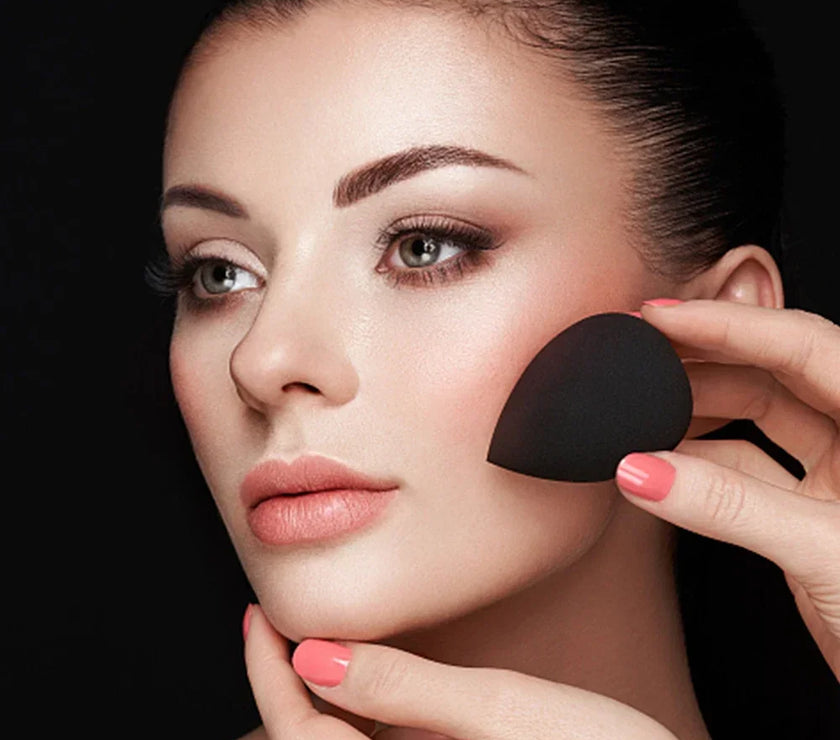1Pcs Black Makeup Sponge Puff Beauty Egg Face Foundation Powder Cream Sponges Cosmetic Puff Powder Puff Makeup Beauty Tools