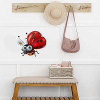 Funny Ladybug Pattern Sticker Wall Sticker Bathroom Toilet Decor Decals Living Room Cabinet Home Decoration M803