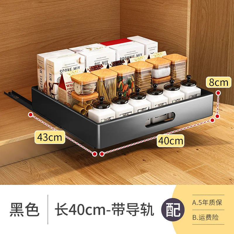 Drawer Dish Rack Kitchen Storage Sliding Bowls Dishes Drainer Storage Rack Sink Cabinet Organizer Tableware