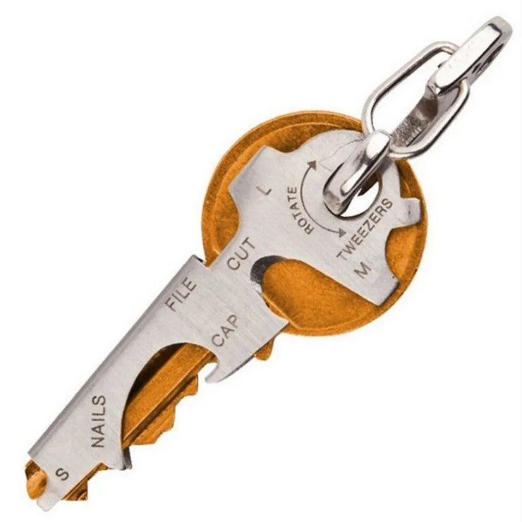 1 Key Ring Keychain Multifunction Carabiner Gear Clip Pocket Quickdraw Multipurpose Gadget Multitool Outdoor Tools