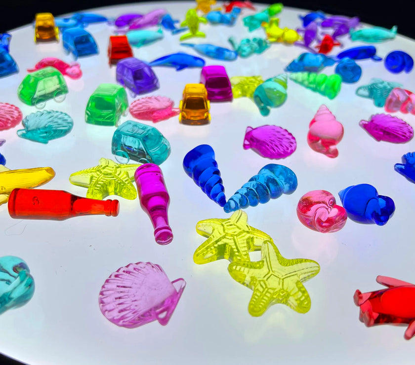 Montessori Light Table Education Toys Open Material Accessories transparent bear dimond Kindergarten Toddler Preschool tooll