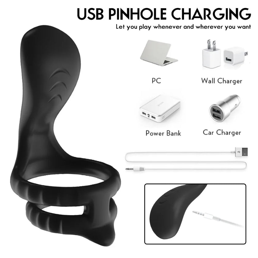 Sensualex Men Novelty Toys Delayed Ejaculation Vibrate Penis Rings Cock Ring Men Chastity Cage Sex Toy Couple Men'