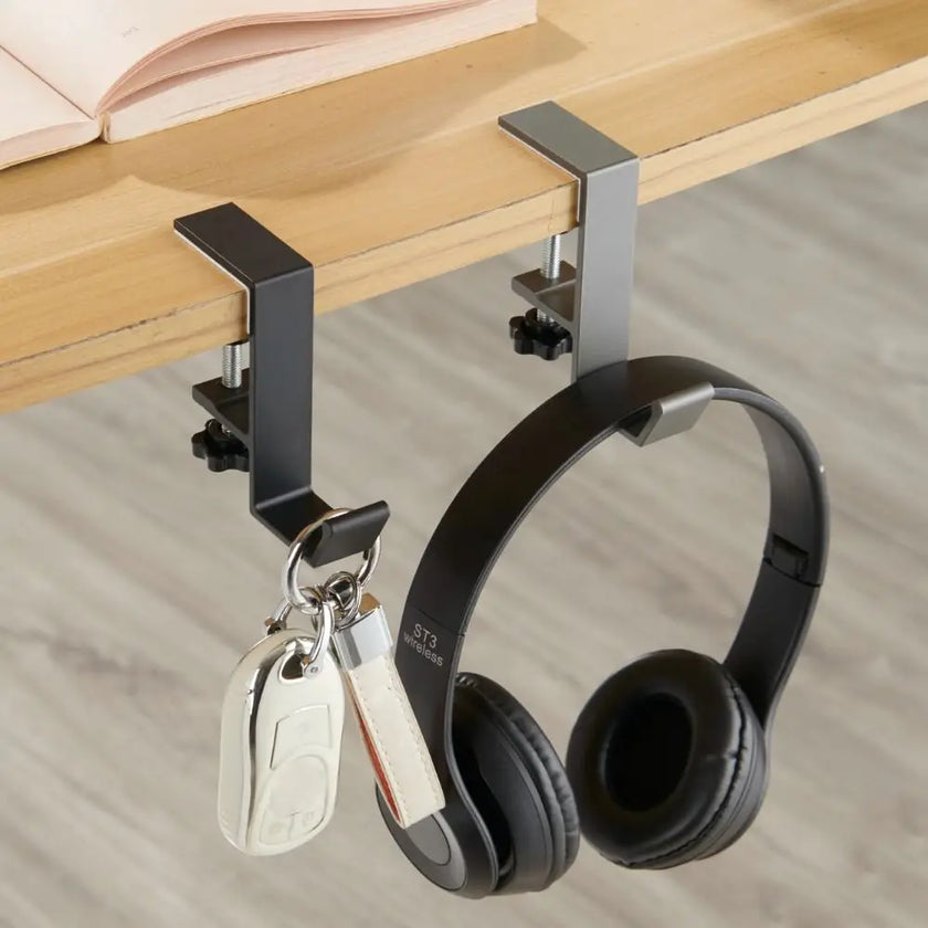 Multi-functional Desk Side Hook Portable Punch-free Hanging Bag Hook Removable Handbag Rack Purse Holder Home Organization
