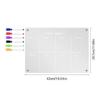 clear fridge magnet sticker calendar board planner