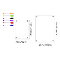 Acrylic Magnetic Calendar Fridge Calendar Whiteboard Fridge Magnet Daily Message Drawing Refrigerator Bulletin TransparentBoard