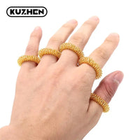 5Pcs Finger Massage Ring Acupuncture Acupressure Health Care Body Massager