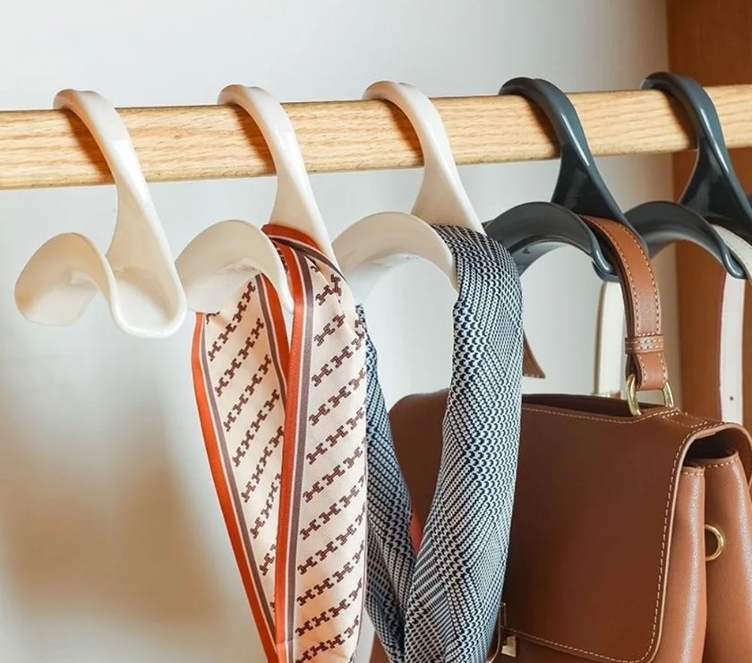 Bag Hook Handbag Arch Hook Tie Scarf Buckle Home Wardrobe Storage Multi-purpose Hook Reusable Wardrobe Storage Organization Tool