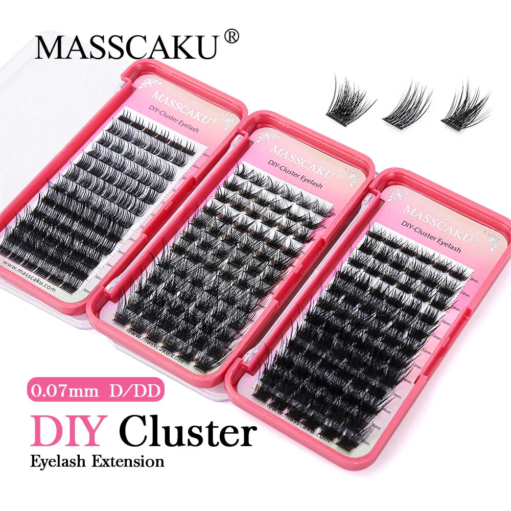 MASSCAKU Natural Volume Primor Material Cluster Lashes Extensions Strong Individual Eyelashes Beauty Salon
