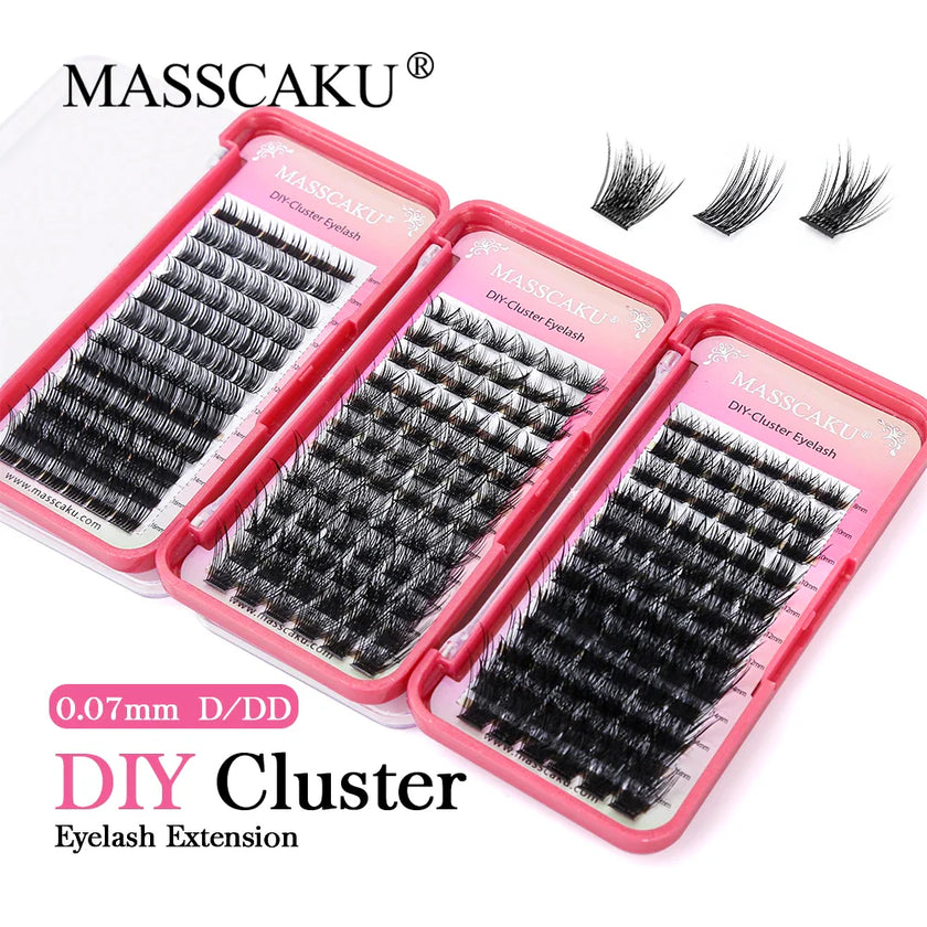 MASSCAKU Natural Volume Primor Material Cluster Lashes Extensions Strong Individual Eyelashes Beauty Salon