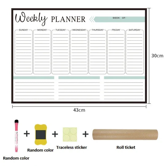 A3 Weekly Planner Whiteboard Memo Message Board