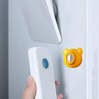 Cartoon Bear Shape Hook No Damage Wall Hook Adorable Cartoon Bear Magnetic Hooks for Home Organization Remote Control Storage