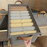 Steel Frame Folding Storage Boxes Dust-proof Moisture-proof Clothes Trousers Socks Home Organization Drawer Wardrobe Storage Box