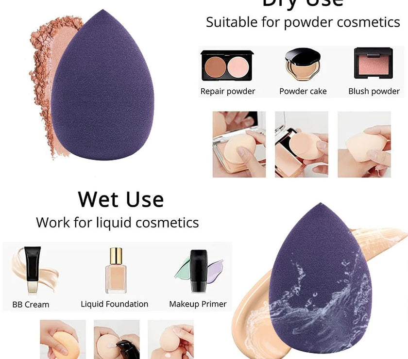 12pcs Makeup Sponge Blender Beauty Egg Soft Cosmetic Puff Foundation Sponges Powder Puff Women Make Up Accessories Beauty Tools