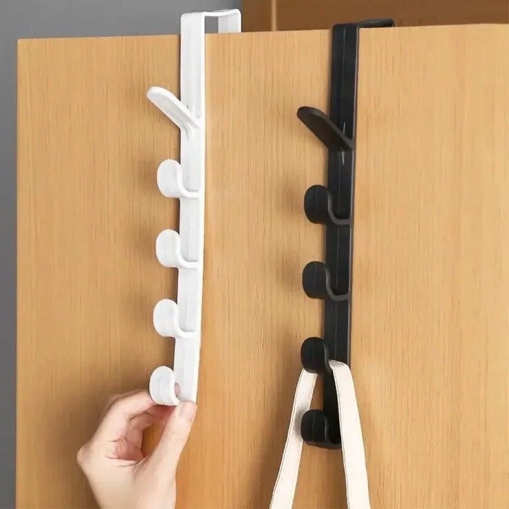 -segment Door Hooks Portable Clothes Hanging Rack Home Storage Organization Hooks Purse Holder
