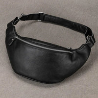Waist Bag Mini Travel Fanny Chest Pack Cowhide Belt Bag Male Small Waist Bag
