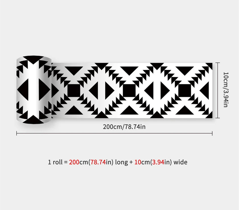10X200cm Long Strip Wall Stickers Floor Kitchen Bathroom Living Room Skirting Line Wall Decor Waterproof Peel & Stick Wallpaper