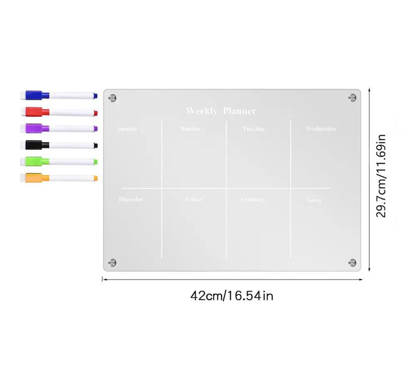 clear fridge magnet sticker calendar board planner