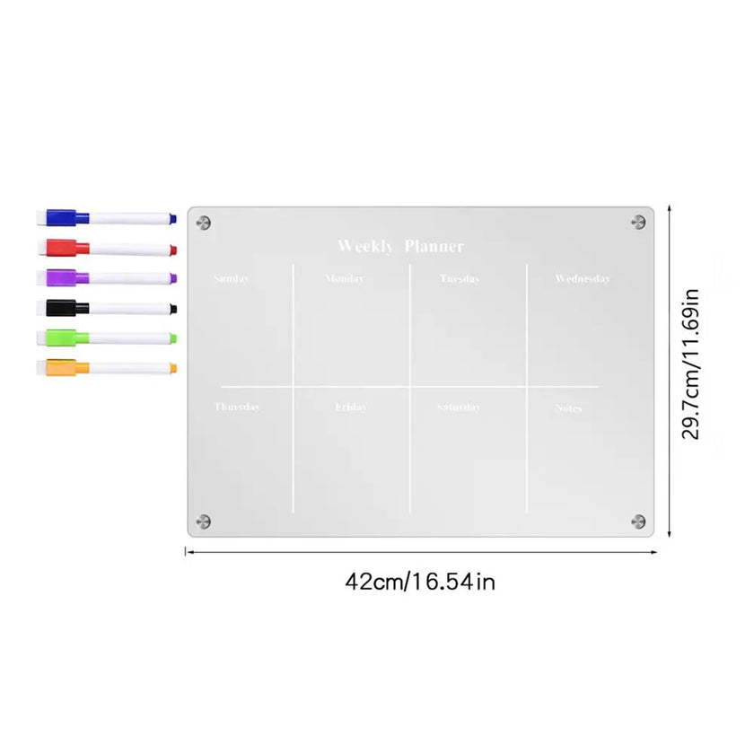clear fridge magnet sticker calendar board planner
