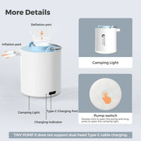 Portable Air Pump Camping Equip Outdoor Gadgets Rechargeable