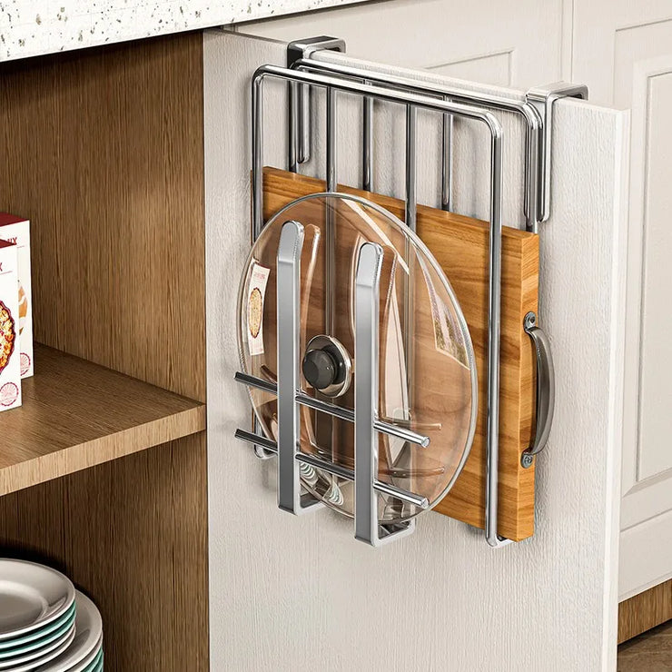Cabinet Basket Storage Shelf Cutting Board Rack Kitchen Closet Rack