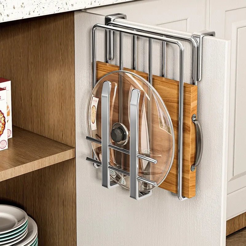 Cabinet Basket Storage Shelf Cutting Board Rack Kitchen Closet Rack