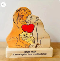 Puzzle Wooden Lion Puzzle Home Decor Thanksgiving Christmas Warm Gifts