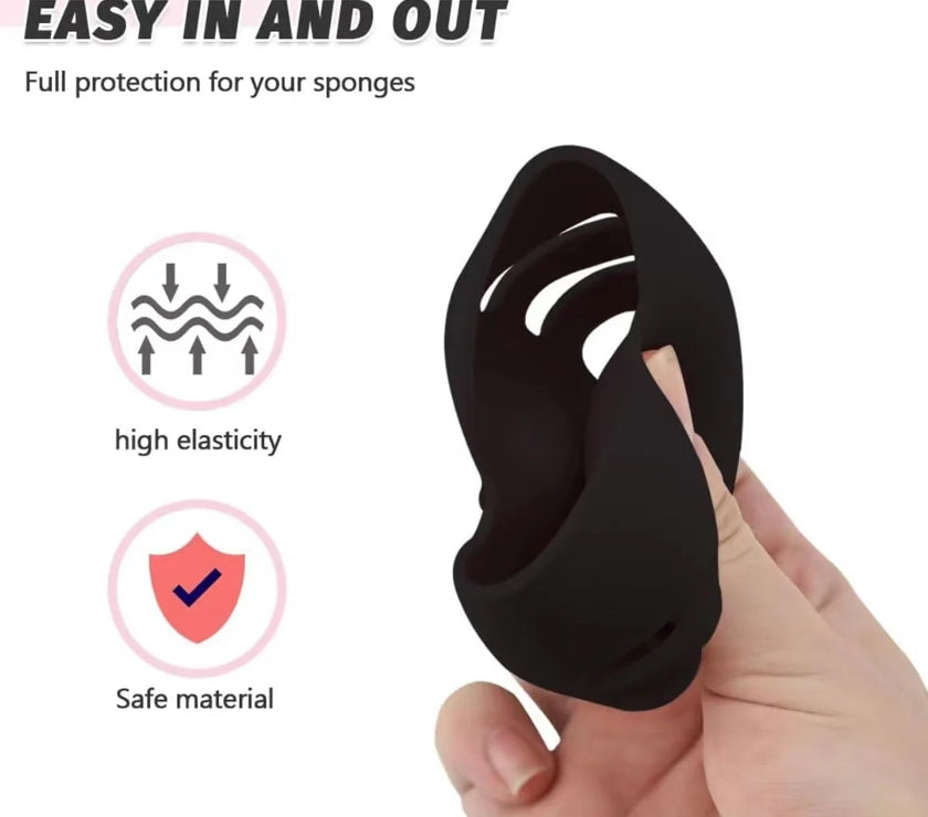 Makeup Sponge Holder Shatterproof Eco-Friendly Silicone Beauty Make Up Blender Case for Travel Gift for Women Girls