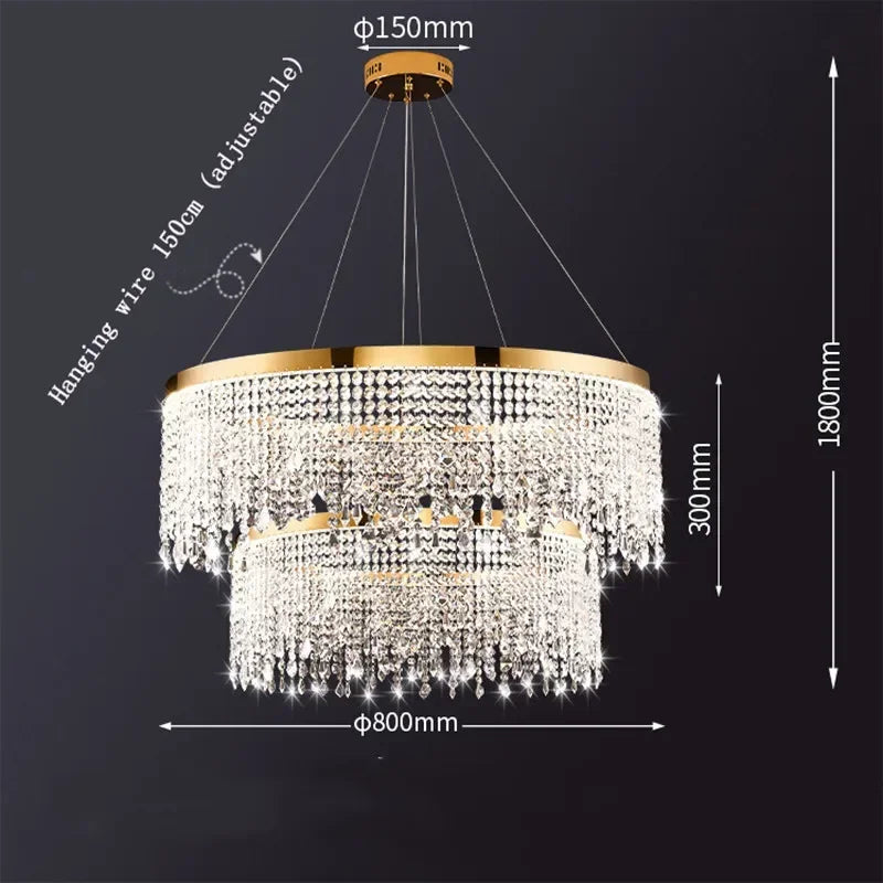 Living Dining Room Circle Hanging Lamp Home Decor LED Fixture