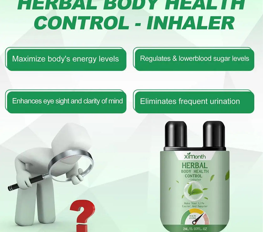 2ml Herbal Body Health Control Inhaler Cleaning Nasal Liver Cleanser With Vegan Repair Nasal Suction Stick Body Care