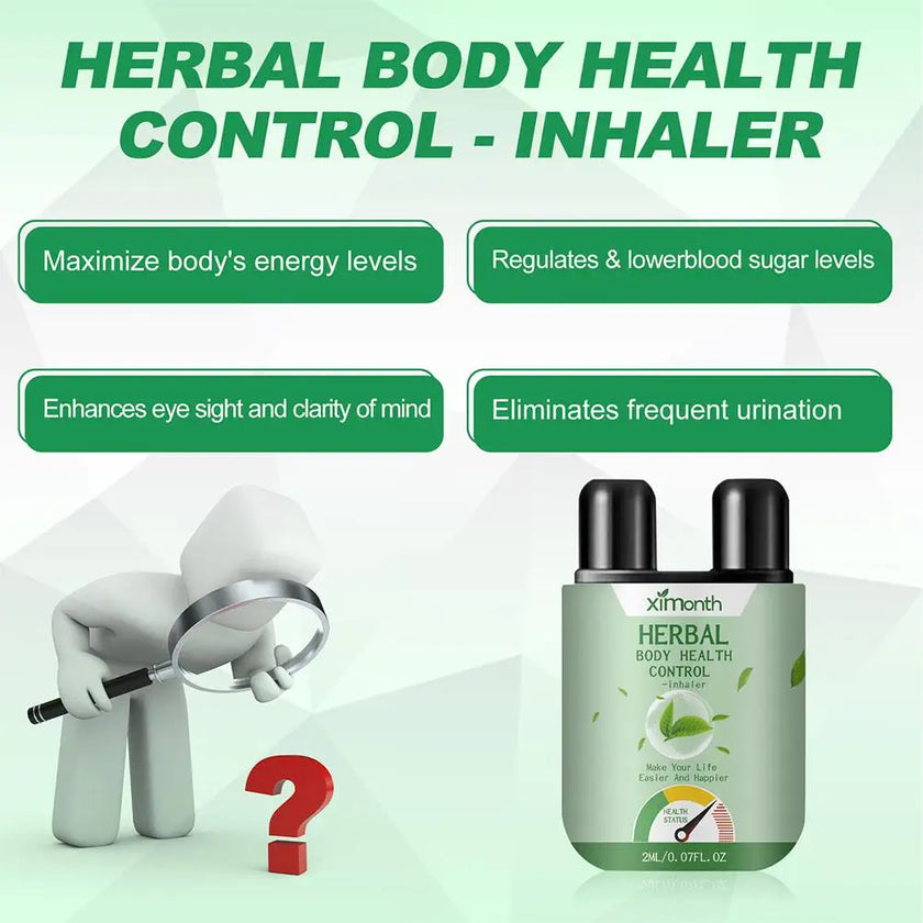 2ml Herbal Body Health Control Inhaler Cleaning Nasal Liver Cleanser With Vegan Repair Nasal Suction Stick Body Care