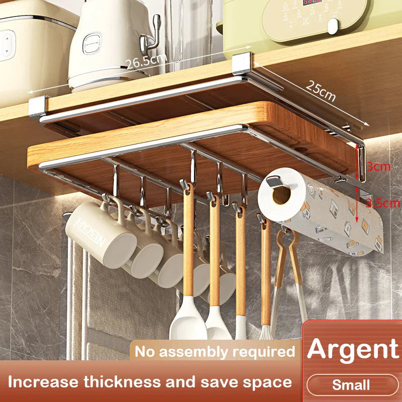 Cabinet Basket Storage Shelf Cutting Board Rack Kitchen Closet Rack