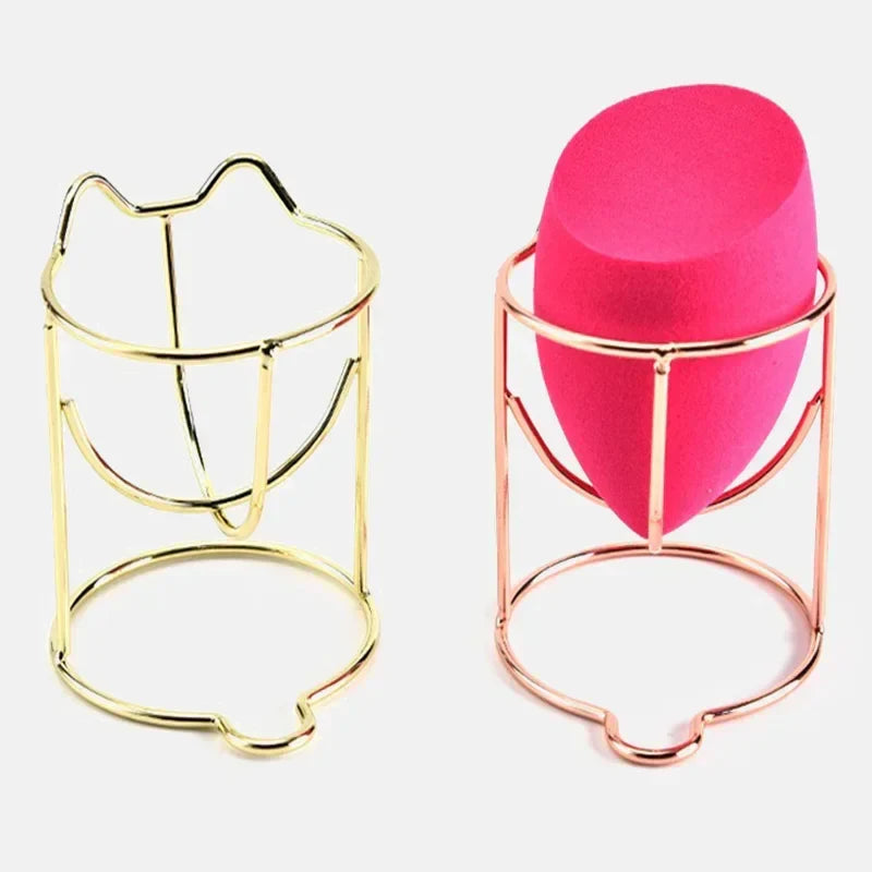 1Pcs Cute Cat Beauty Egg Bracket Dryer Cosmetic Makeup Sponge Gourd Powder Puff Rack Organizer Box Shelf Holder Storage Tools